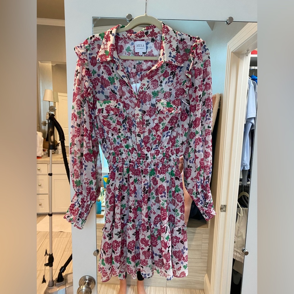 Misa Los Angeles Long Sleeve Mini Dress Size L